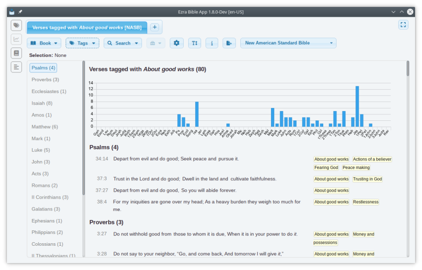 Ezra Bible App 1.8.0 Tagged Verse List